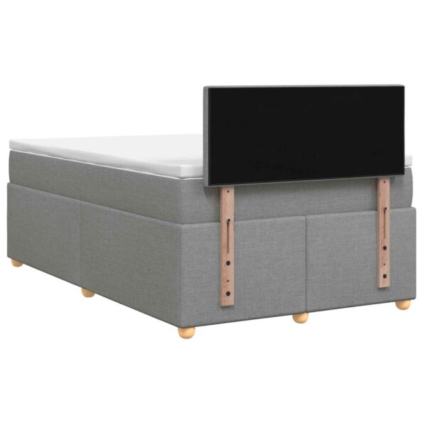 vidaXL Posteľ boxspring s matracom Svetlosivá 120 x 190 cm Látka – Obrázok 9