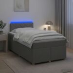 vidaXL Posteľ boxspring s matracom Svetlosivá 120 x 200 cm Látka