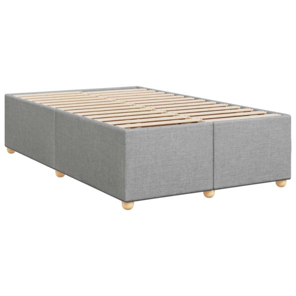 vidaXL Posteľ boxspring s matracom Svetlosivá 120 x 200 cm Látka – Obrázok 6