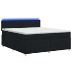 vidaXL Posteľ boxspring s matracom Čierna 140 x 200 cm Látka – Obrázok 2