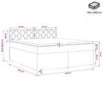 vidaXL Posteľ boxspring s matracom Sivohnedá 140 x 200 cm Látka – Obrázok 13