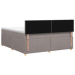 vidaXL Posteľ boxspring s matracom Sivohnedá 140 x 200 cm Látka – Obrázok 9