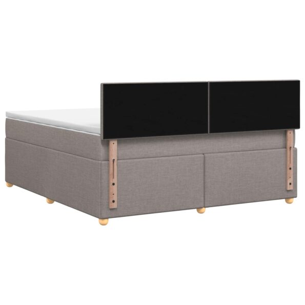 vidaXL Posteľ boxspring s matracom Sivohnedá 140 x 200 cm Látka – Obrázok 9