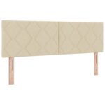 vidaXL Posteľ boxspring s matracom Krémová 160 x 200 cm Látka – Obrázok 5
