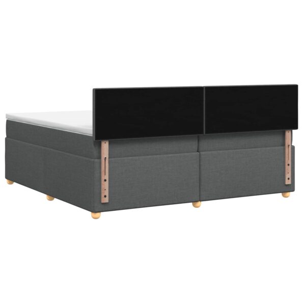 vidaXL Posteľ boxspring s matracom Tmavosivá 200 x 200 cm Látka – Obrázok 9