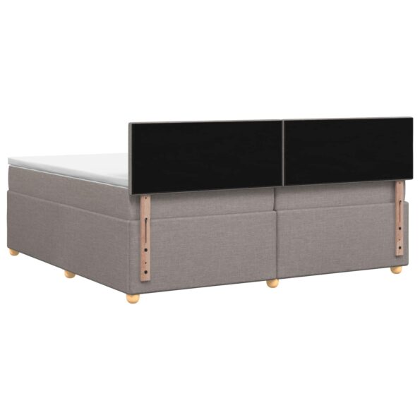 vidaXL Posteľ boxspring s matracom Sivohnedá 200 x 200 cm Látka – Obrázok 9