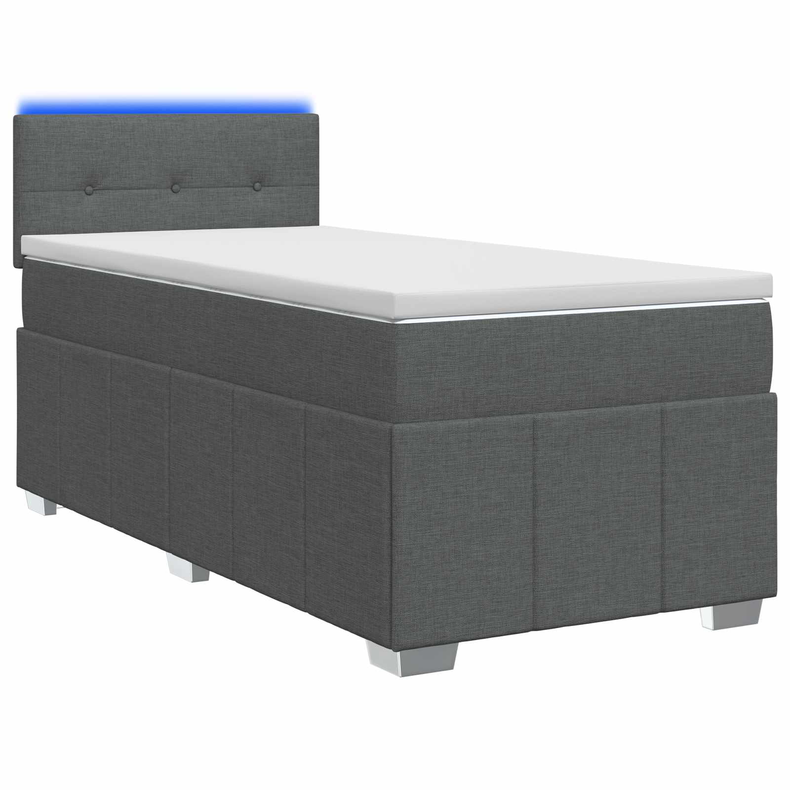 3452566_1.jpg vidaXL Posteľ boxspring s matracom Tmavosivá 90 x 190 cm Látka – Obrázok 1