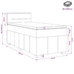 vidaXL Posteľ boxspring s matracom Krémová 90 x 200 cm Látka – Obrázok 13