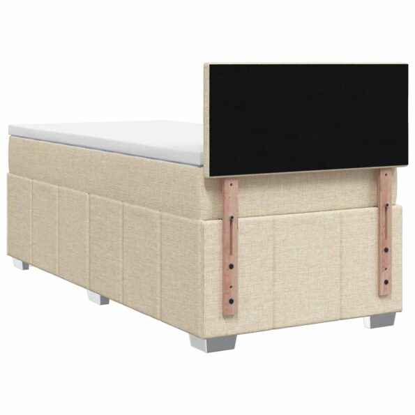 vidaXL Posteľ boxspring s matracom Krémová 90 x 200 cm Látka – Obrázok 7