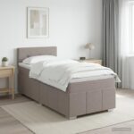 vidaXL Posteľ boxspring s matracom Sivohnedá 100 x 200 cm Látka – Obrázok 4