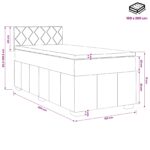 vidaXL Posteľ boxspring s matracom Svetlosivá 100 x 200 cm Látka – Obrázok 13