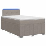 vidaXL Posteľ boxspring s matracom Sivohnedá 120 x 190 cm Látka – Obrázok 2