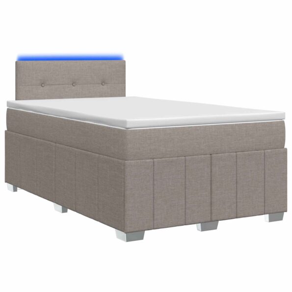 vidaXL Posteľ boxspring s matracom Sivohnedá 120 x 190 cm Látka – Obrázok 2