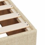vidaXL Posteľ boxspring s matracom Krémová 120 x 190 cm Látka – Obrázok 11