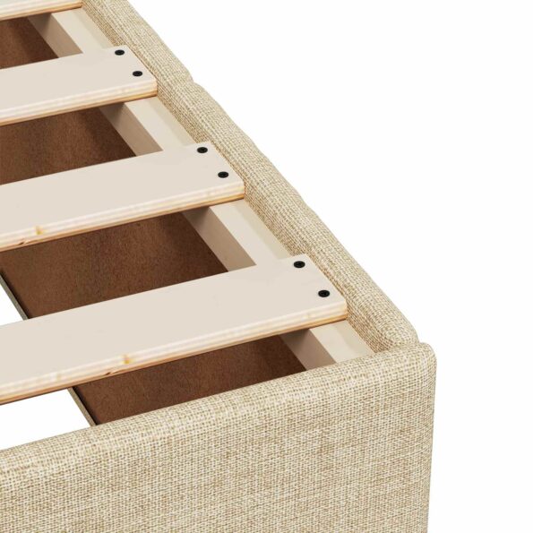 vidaXL Posteľ boxspring s matracom Krémová 120 x 190 cm Látka – Obrázok 11