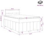 vidaXL Posteľ boxspring s matracom Krémová 120 x 190 cm Látka – Obrázok 13