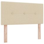 vidaXL Posteľ boxspring s matracom Krémová 120 x 190 cm Látka – Obrázok 5