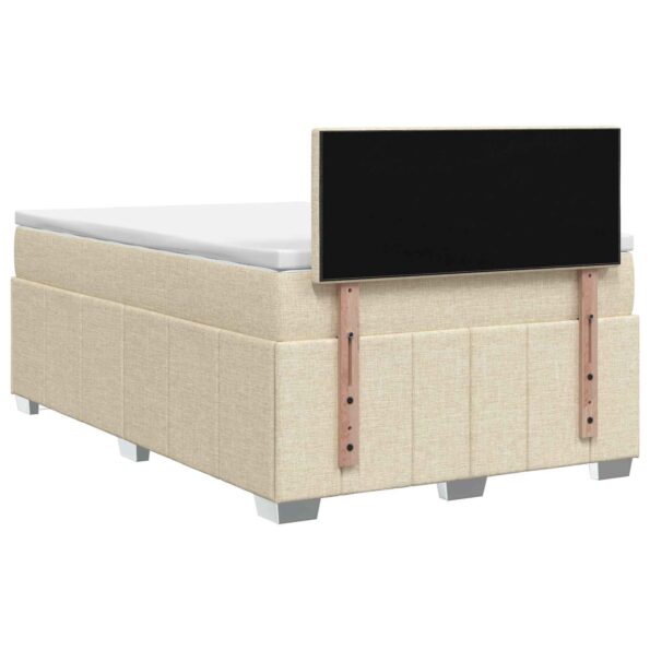 vidaXL Posteľ boxspring s matracom Krémová 120 x 190 cm Látka – Obrázok 9