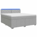 vidaXL Posteľ boxspring s matracom Svetlosivá 140 x 190 cm Látka – Obrázok 2