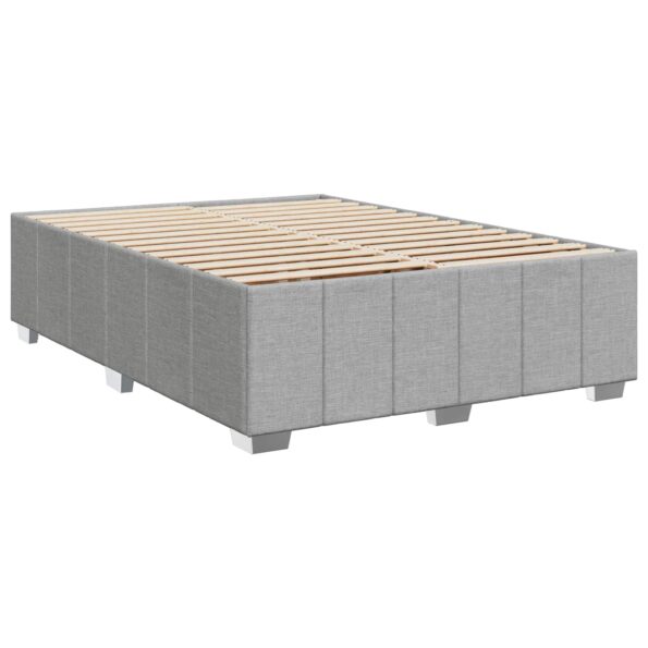 vidaXL Posteľ boxspring s matracom Svetlosivá 140 x 190 cm Látka – Obrázok 6