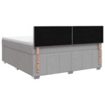 vidaXL Posteľ boxspring s matracom Svetlosivá 140 x 190 cm Látka – Obrázok 9