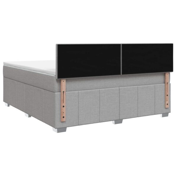 vidaXL Posteľ boxspring s matracom Svetlosivá 140 x 190 cm Látka – Obrázok 9