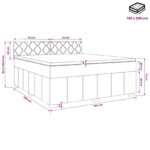 vidaXL Posteľ boxspring s matracom Čierna 140 x 200 cm Látka – Obrázok 12