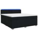 vidaXL Posteľ boxspring s matracom Čierna 140 x 200 cm Látka – Obrázok 2