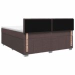 vidaXL Posteľ boxspring s matracom Tmavohnedá 140 x 200 cm Látka – Obrázok 9