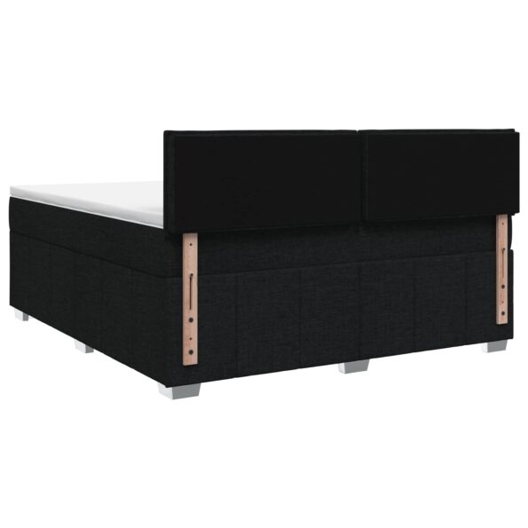 vidaXL Posteľ boxspring s matracom Čierna 160 x 200 cm Látka – Obrázok 9