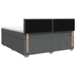 vidaXL Posteľ boxspring s matracom Tmavosivá 180 x 200 cm Látka – Obrázok 9