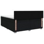vidaXL Posteľ boxspring s matracom Čierna 200 x 200 cm Látka – Obrázok 9