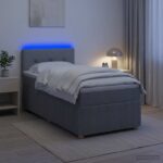 vidaXL Posteľ boxspring s matracom Svetlosivá 80 x 200 cm Látka