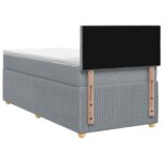 vidaXL Posteľ boxspring s matracom Svetlosivá 80 x 200 cm Látka – Obrázok 9