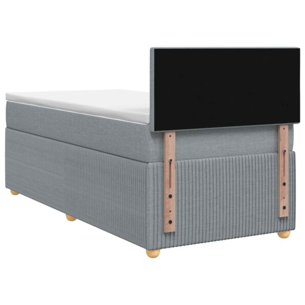 vidaXL Posteľ boxspring s matracom Svetlosivá 80 x 200 cm Látka – Obrázok 9