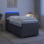 vidaXL Posteľ boxspring s matracom Sivohnedá 80 x 200 cm Látka