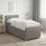 vidaXL Posteľ boxspring s matracom Sivohnedá 80 x 200 cm Látka – Obrázok 4