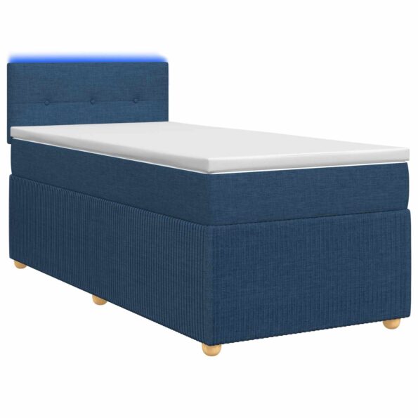 vidaXL Posteľ boxspring s matracom Modrá 80 x 200 cm Látka – Obrázok 2