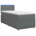 vidaXL Posteľ boxspring s matracom Tmavosivá 90 x 190 cm Látka