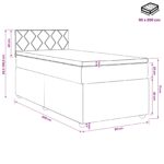 vidaXL Posteľ boxspring s matracom Krémová 90 x 200 cm Látka – Obrázok 11