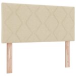 vidaXL Posteľ boxspring s matracom Krémová 90 x 200 cm Látka – Obrázok 3