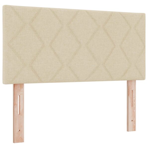 vidaXL Posteľ boxspring s matracom Krémová 90 x 200 cm Látka – Obrázok 3