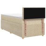 vidaXL Posteľ boxspring s matracom Krémová 90 x 200 cm Látka – Obrázok 7