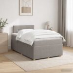 vidaXL Posteľ boxspring s matracom Sivohnedá 120 x 190 cm Látka