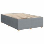 vidaXL Posteľ boxspring s matracom Svetlosivá 120 x 200 cm Látka – Obrázok 6