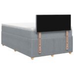 vidaXL Posteľ boxspring s matracom Svetlosivá 120 x 200 cm Látka – Obrázok 9