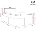 vidaXL Posteľ boxspring s matracom Krémová 120 x 200 cm Látka – Obrázok 13
