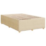vidaXL Posteľ boxspring s matracom Krémová 120 x 200 cm Látka – Obrázok 5