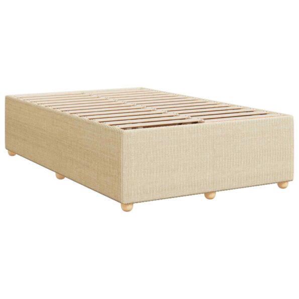 vidaXL Posteľ boxspring s matracom Krémová 120 x 200 cm Látka – Obrázok 5