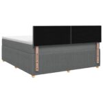 vidaXL Posteľ boxspring s matracom Tmavosivá 140 x 190 cm Látka – Obrázok 9